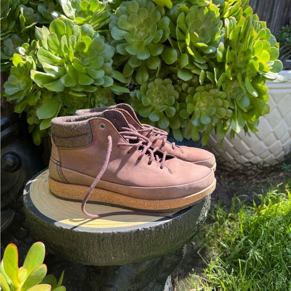 Birkenstock Brown Chukka Boots with Cork-Style Midsole
